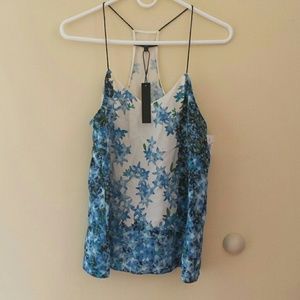 Tibi floral tank top