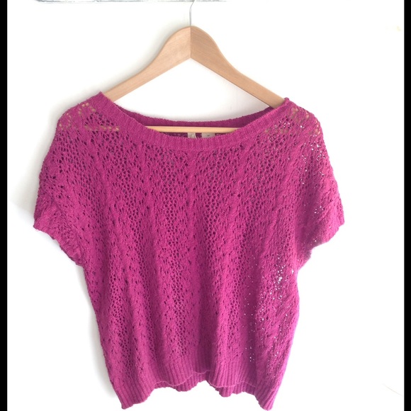 Anthropologie moth crochet sweater