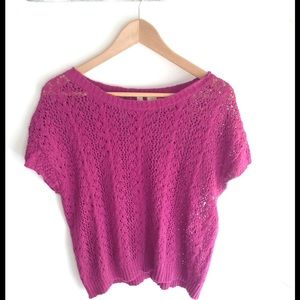 Anthropologie moth crochet sweater