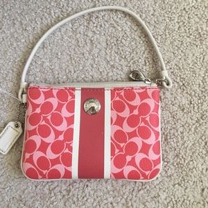 Coach zipper pouch clutch