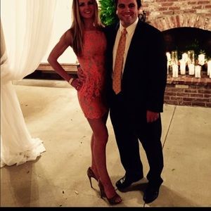 🔥🔥🔥Ladakh Coral/Nude 'Farrow' Dress