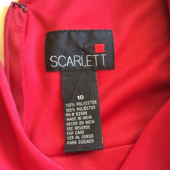 Red Ruffle Dress-Size 10 - Picture 3 of 3