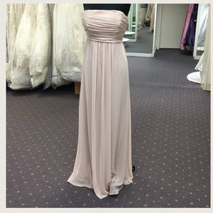 Baby pink strapless gown