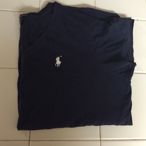 Polo Ralph Lauren tshirt. Navy with white pony.