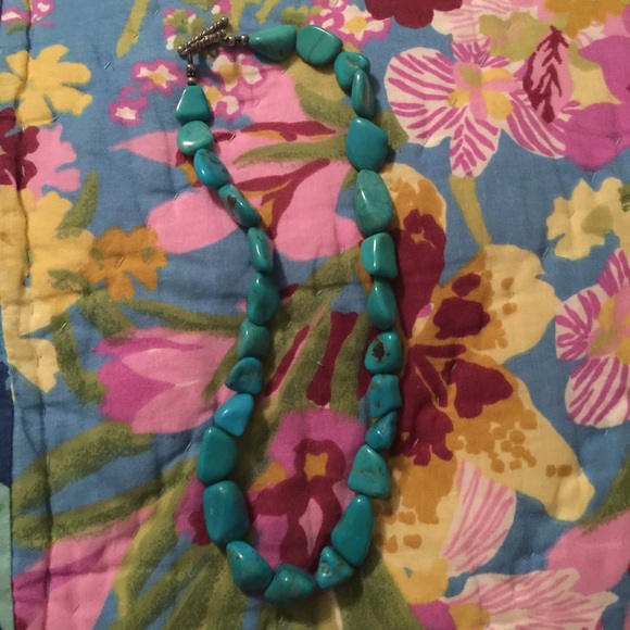 Turquoise nugget style necklace
