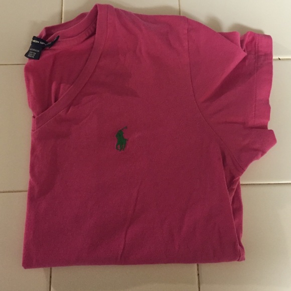 Polo Ralph Lauren tshirt. Pink with green pony