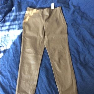 Zara faux leather olive pants