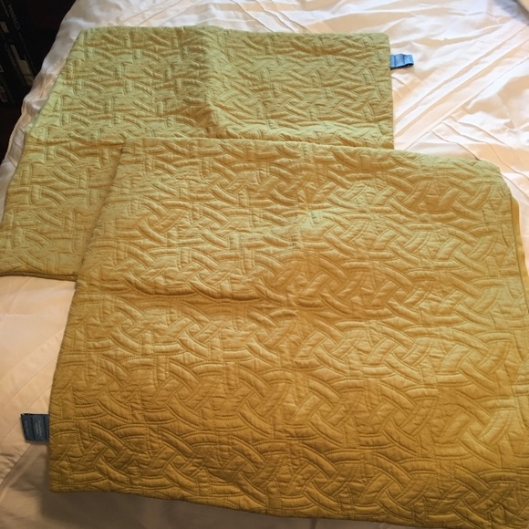 VERA WANG GREEN SQUARE PILLOW CASES