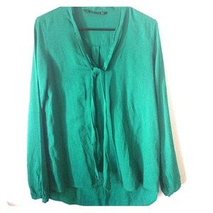 Zara Top with Bow (M) Green