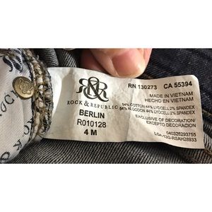 Rock & Republic Jeans - Rock and republic Berlin style 4m inseam 31 inches Rock & Republic Jeans - Rock and republic Berlin style 4m inseam 31 inches