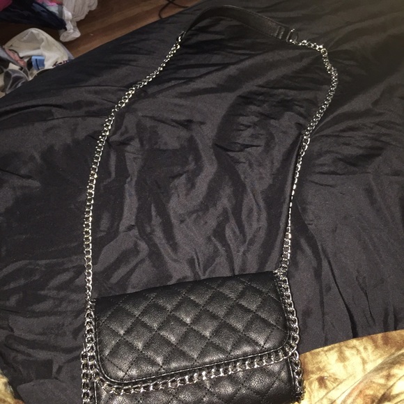 Black chain side bag