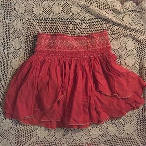 Free people orange skirt
