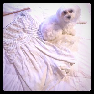 XS Cream lace romper