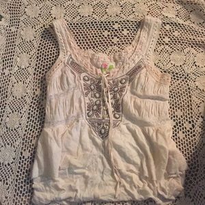 Pink sleeveless Free People top