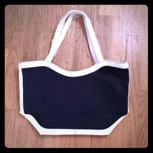 Never used! navy tote bag with white trim