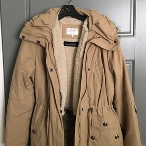 Winter coat with fur hood