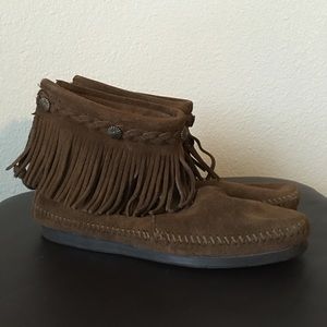 Minnetonka Suede Moccasin Boots