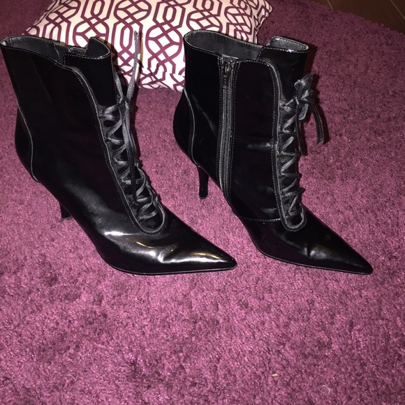 Nine West Granny Patent Leather Boot