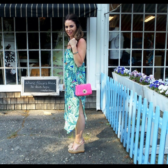 Mara Hoffman palm print midi dress. - Picture 3 of 3