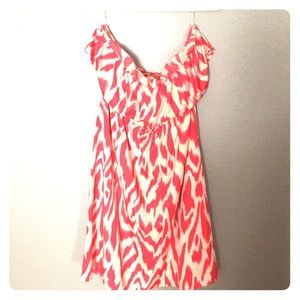Strapless dress with ruffle detail
