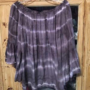 Tie-Dye Bell Sleeve Top