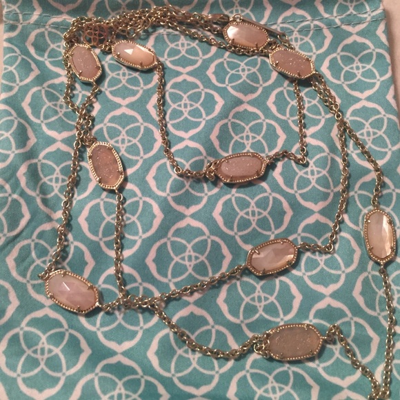 Kendra Scott Kellie Necklace in Ivory/Drusy