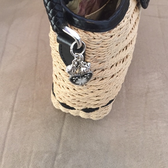 Brighton WENDY straw and black leather bag. - Picture 4 of 6