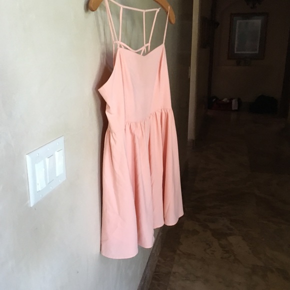 Forever 21 strappy peach dress large - Picture 2 of 4