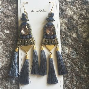 Stella & Dot Rachelle Tassel Chandelier Earrings