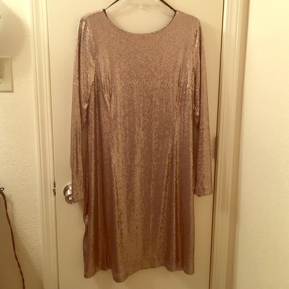 Gold sequin dress
