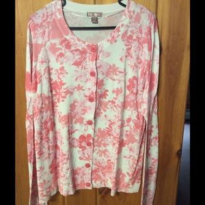 Floral Cardigan Sweater