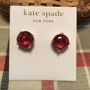 Kate spade dark pink gem stud earrings