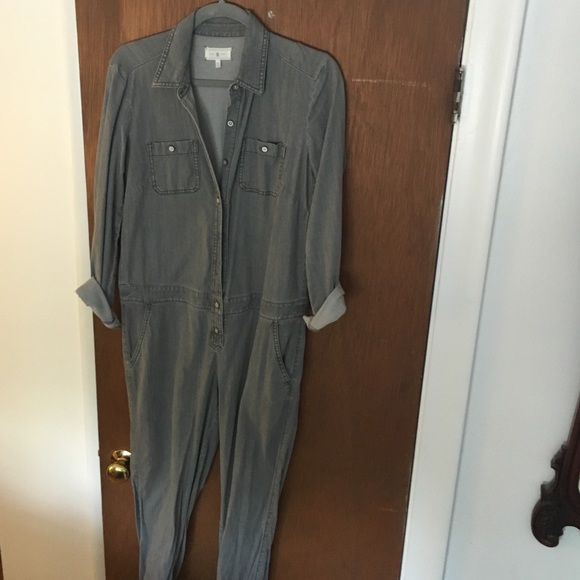 Gray Lou and Grey chambray Jumpsuit