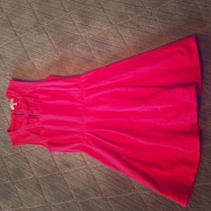 Red Pleated Dress