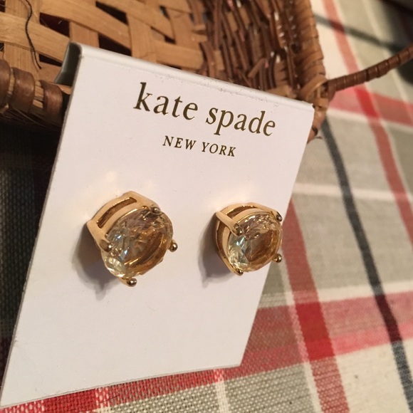 Kate spade clear stud earrings - Picture 2 of 2