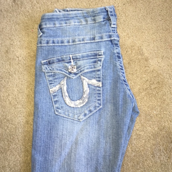true religion jeans with sequin pockets!