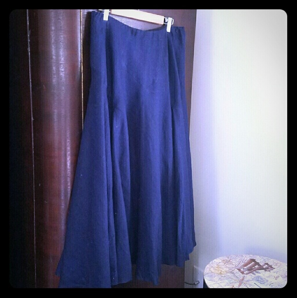 Navy blue A-line skirt