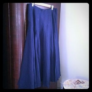 Navy blue A-line skirt