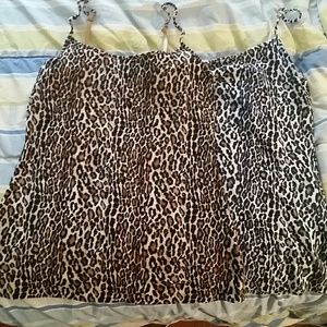 Last Chance-- 2 Leopard Camis