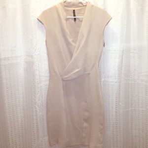 XS Cream wrap dress