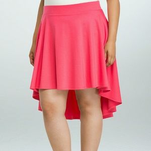 Torrid High Low Coral Skirt