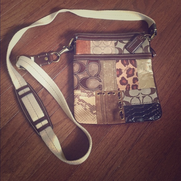 Authentic COACH patchwork crossbody bag
