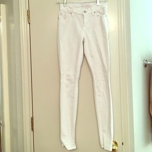 7 for All Mankind White Skinny Jeans