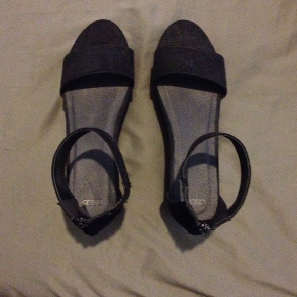 Black Faux Suede Platforms