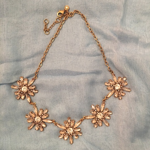 J. Crew Jewelry - J crew crystal flower necklace