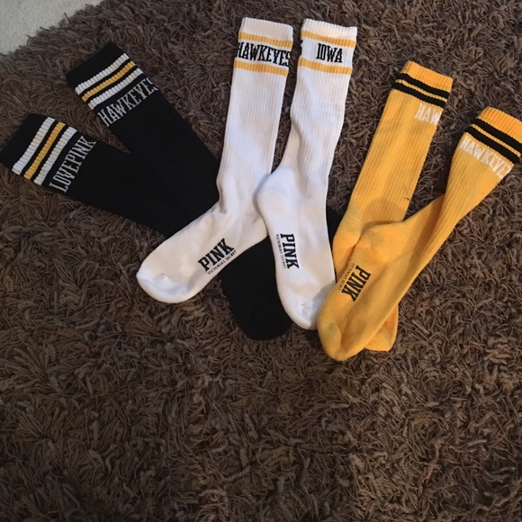 Pink VS Iowa Hawkeyes socks Not for sale Sold