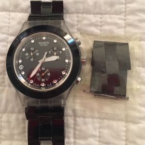 Swiss swatch watch/black
