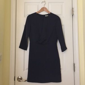 Navy keyhole work dress