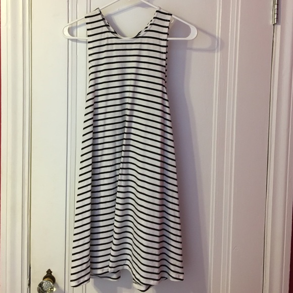 Black and white stripes dress