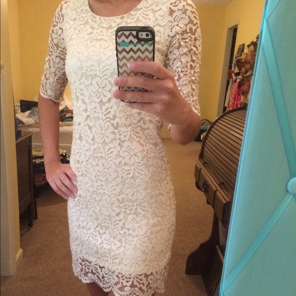 Cream lace dress